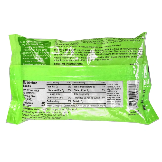 Miracle Noodle, Органическая лапша в стиле спагетти, 7 унций (200 г)