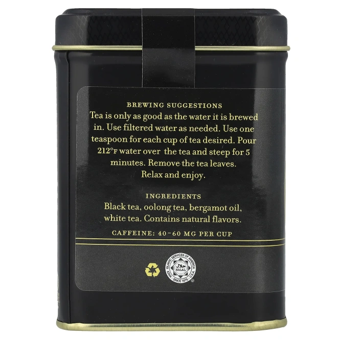 Harney & Sons, Черный чай Earl Grey Supreme с серебристыми верхушечными почками, 4 унции