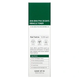 Some By Mi, Тонер "Чудо", 30 дней, с кислотами AHA, BHA и PHA, 150 мл