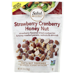 Salad Pizazz!, фруктовая и ореховая добавка, клубника, клюква, мед и орехи, 106 г (3,75 унции)