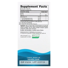 Nordic Naturals, Омега из водорослей на растительной основе EPA и DHA 60 софтгелей