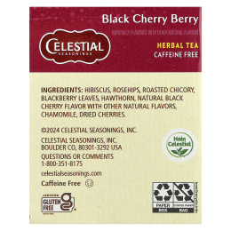 Celestial Seasonings, травяной чай, с ягодами черемухи, без кофеина, 20 чайных пакетиков, 45 г (1,6 унции)