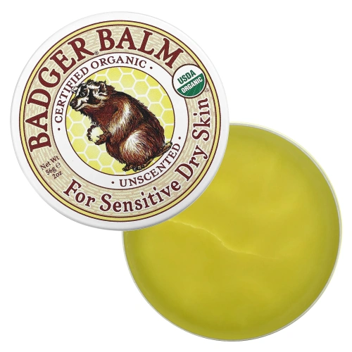 Badger Company, Бальзам Badger, для сухой и чувствительной кожи, без запаха, 2 унции (56 г)