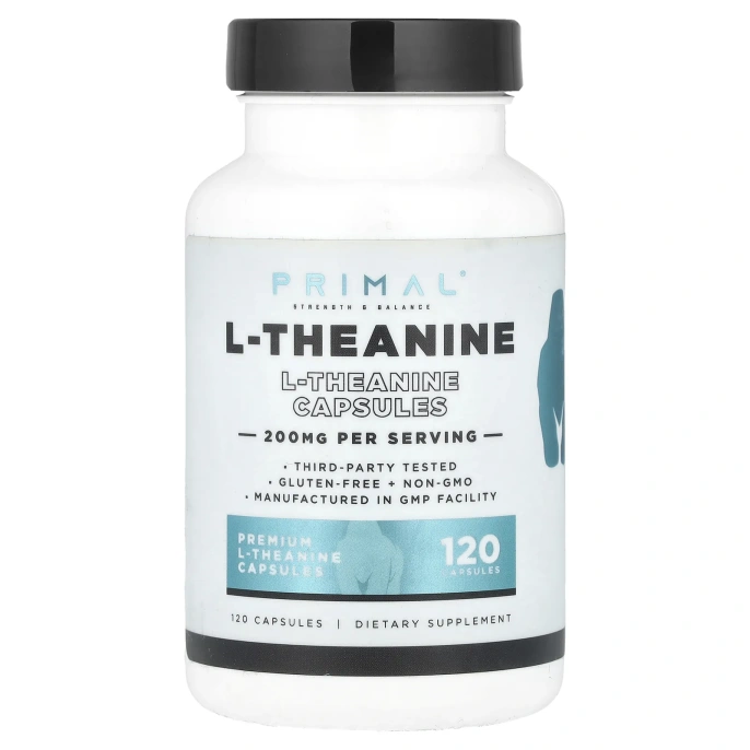 PrePrimal, L-теанин, 200 мг, 120 капсул