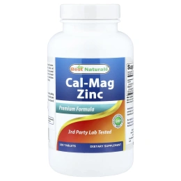 Best Naturals, Cal-Mag, цинк, 180 таблеток