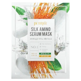 Petitfee, Silk Amino Serum, маска, 10 шт. по 25 г