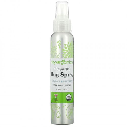 Sky Organics, Organic Bug Spray, 4 fl oz (118 ml)