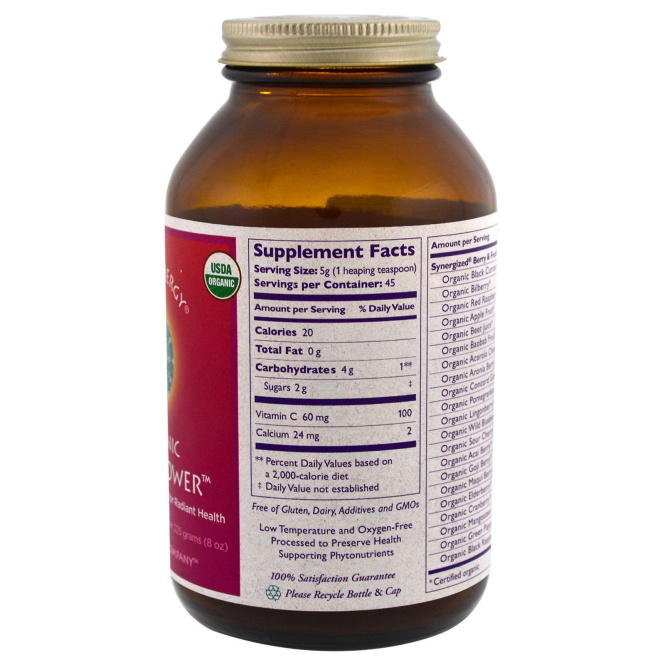 The Synergy Company, Сила органических ягод, 225 г (8 унций)