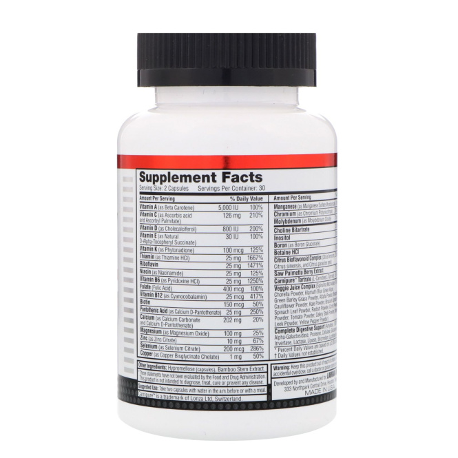 Labrada Nutrition, Мультивитамины для мужчин Lean Body, 60 вегетарианских капсул