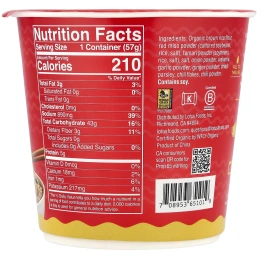 Lotus Foods, Рисовый суп с лапшой рамен, красное мисо, 57 г (2 унции)