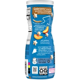 Gerber, Пуфики, кашка для перекуса, для ползающих детей, от 8 месяцев, персик, для ползающих детей, 1,48 унц. (42 г)