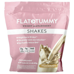 Flat Tummy, коктейль, натуральная ваниль, 690 г (1,5 фунта)