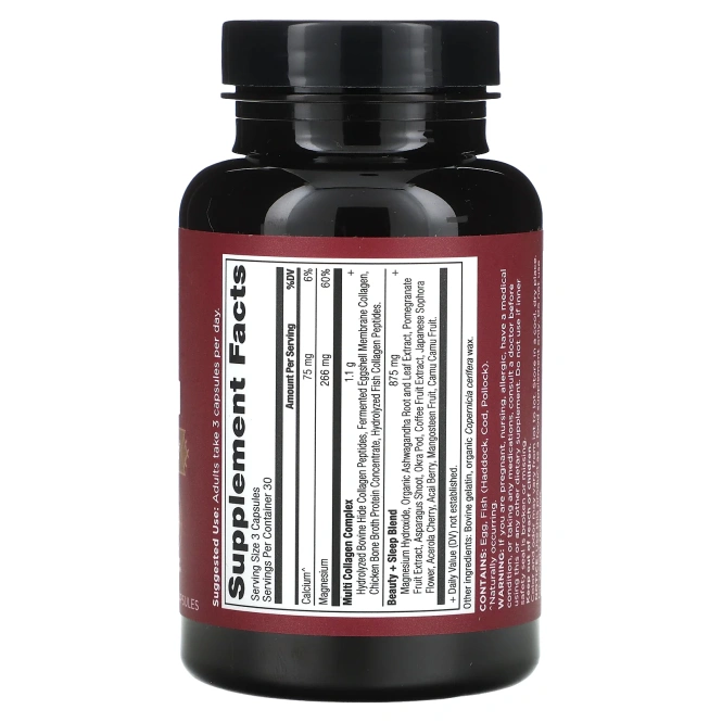 Dr. Axe / Ancient Nutrition, Мультиколлаген, красота + сон, 90 капсул