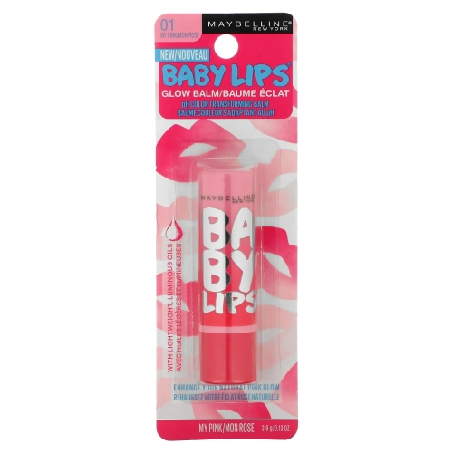 Maybelline, Baby Lips, бальзам-блеск для губ, оттенок «розовый» 01, 3,9 г