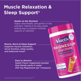 Viactiv, глицинат магния, без сахара, со вкусом сладкого персика, 234 г (8,3 унции)