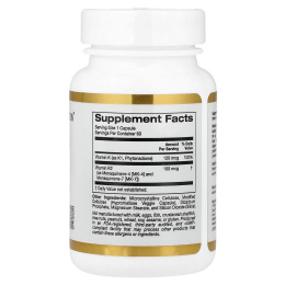 California Gold Nutrition, комплекс витаминов группы K, 60 растительных капсул