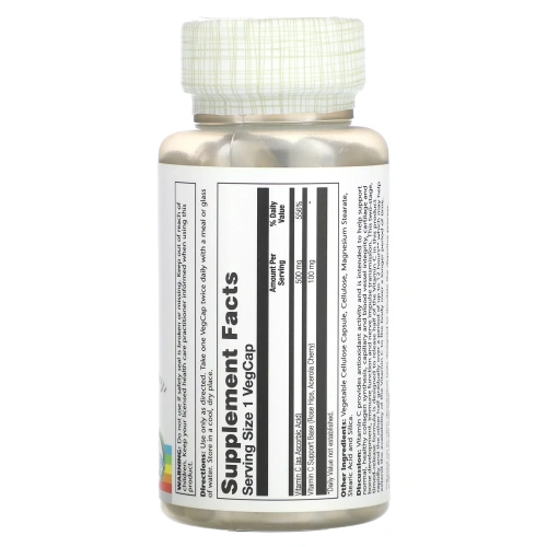 Solaray, Витамин С, 500 мг, 100 вегетарианских капсул