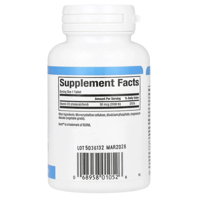 Natural Factors, Витамин D3, 2000 IU, 90 таблеток