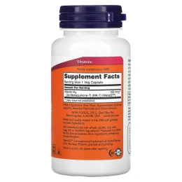 NOW MK-7 Vitamin K-2 100 mcg, 120 капсул в растительной оболочке