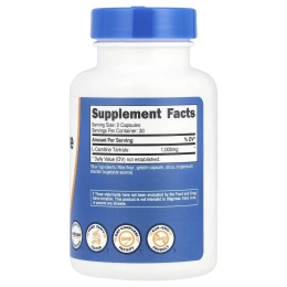 Nutricost, L-карнитин тартрат, 1000 мг, 60 капсул (500 мг на капсулу)