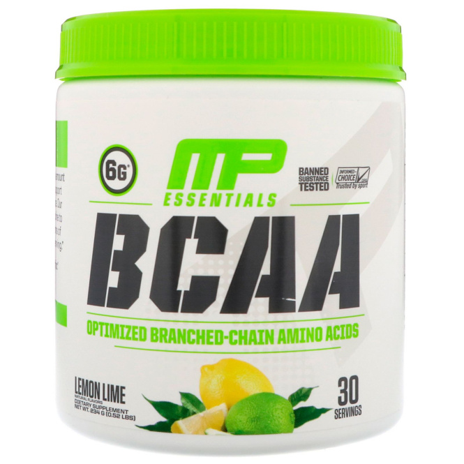 MusclePharm, BCAA Essentials, Лимон и лайм,  0,52 фунта (234 г)