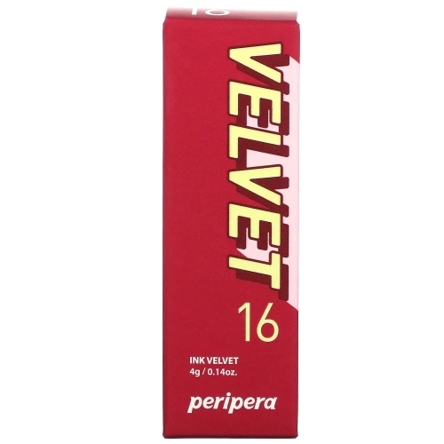 Peripera, Тинт для губ Ink Velvet, 16 Heart Fuchsia Pink, 0,14 унции (4 г)