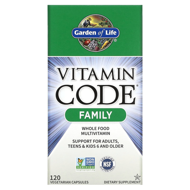 Garden of Life Vitamin Code Family, 120 вегетарианских капсул