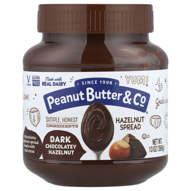 Peanut Butter & Co., Спред из фундука, темный шоколад и фундук, 369 г (13 унций)