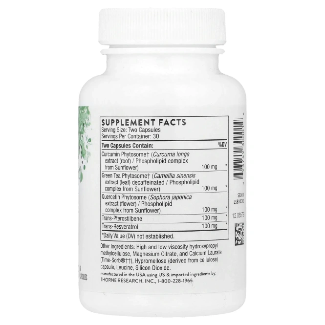 Thorne Research, PolyResveratrol-SR, 60 капсул