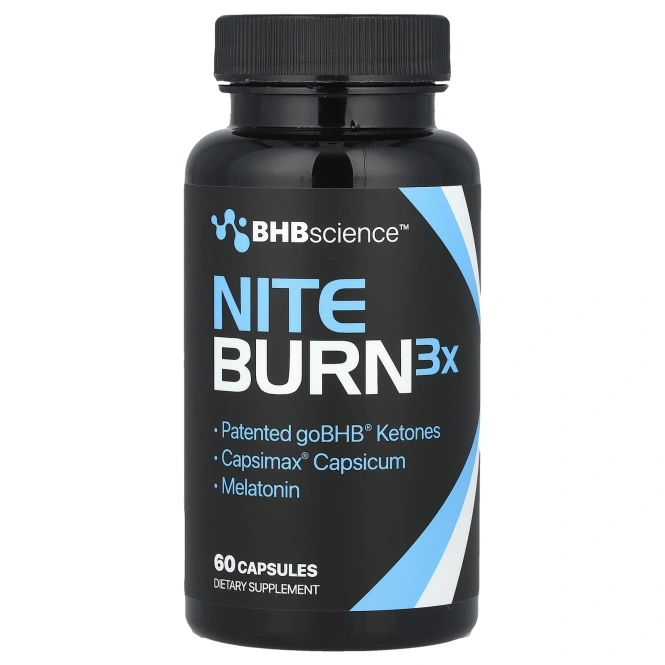 Real Ketones, BHB Science ™, Nite Burn 3X, 60 капсул