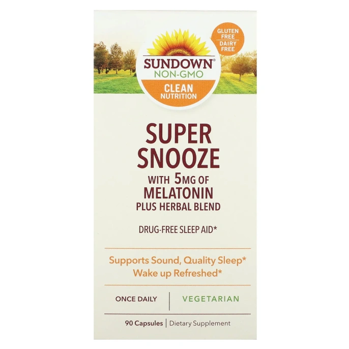 Sundown Naturals, Мелатонин для суперсна, 90 капсул