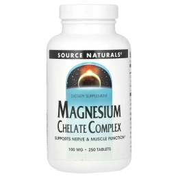 Source Naturals комплекс Хелата Магния 100 мг, 250 таблеток