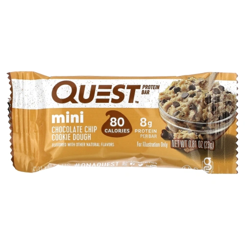 Quest Nutrition, Протеиновый батончик Quest Minis Печенье с шоколадной крошкой 14 батончиков