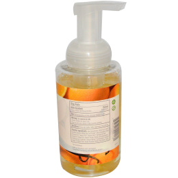CleanWell, Полностью натуральное антибактериальное, пенящееся мыло для рук, апельсин и ваниль, 9.5 жидких унций (280 мл)