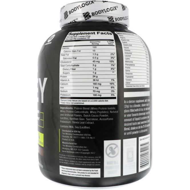 Bodylogix, Ultra Whey, двойной шоколад, 4 ф. (1,8 кг)