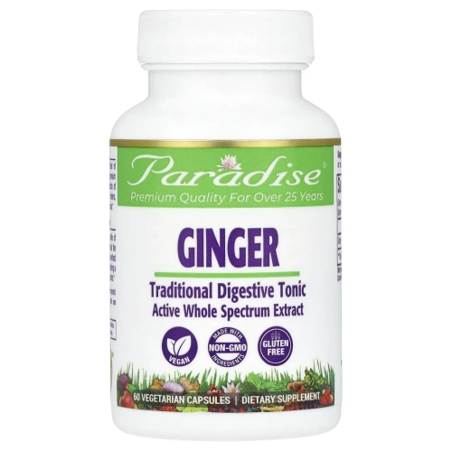 Paradise Herbs, Имбирь Тропического Леса 60 овощных капсул