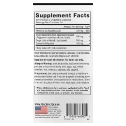 Force Factor, Ultra Resveratrol™, 60 растительных капсул
