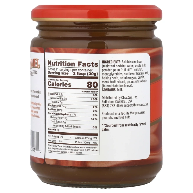 ChocZero, десертный соус, карамельный вкус, 340 г (12 унций)