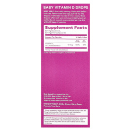 Pink Stork, Витамин D для детей, для детей от 0 лет, без добавок, 30 мл (1 жидк. Унция)