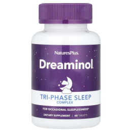 NaturesPlus, Dreaminol®, трехфазный комплекс для сна, 60 таблеток