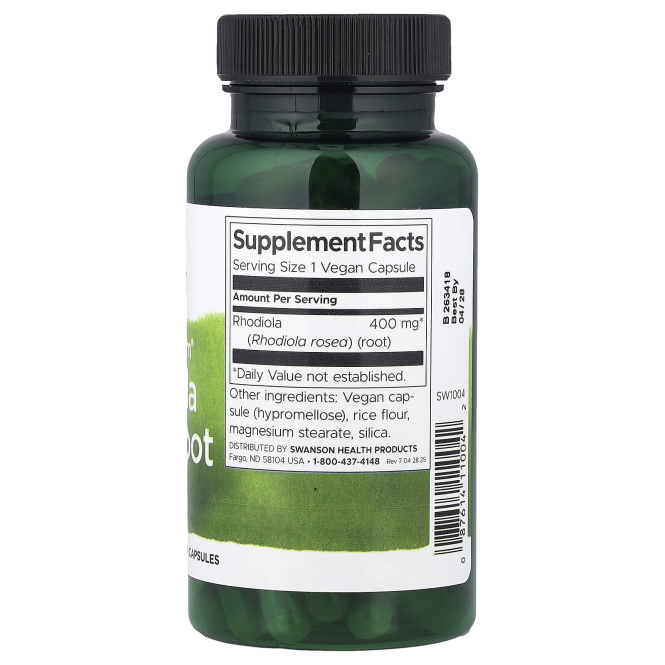 Swanson, Full Spectrum®, корень родиолы розовой, 400 мг, 100 веганских капсул