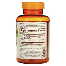 Sundown Naturals, Экстракт чеснока без запаха, 1000 мг, 250 мягких таблеток