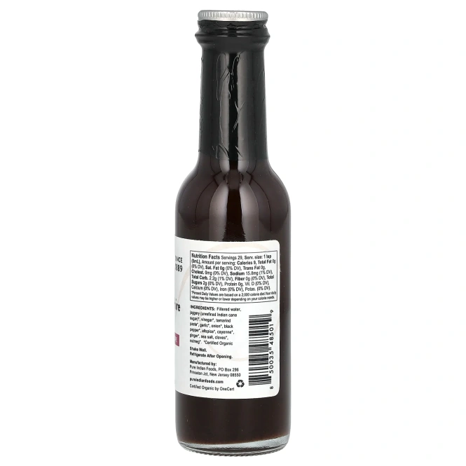 Pure Indian Foods, Органический вустерширский соус, 148 мл (5 жидк. унц.)