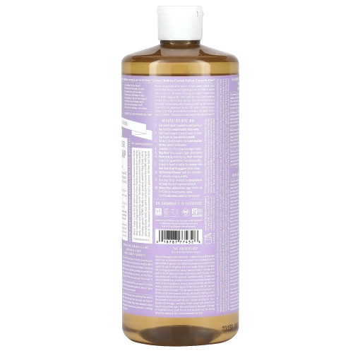 Dr. Bronner's, Чистое Кастильское мыло Лаванда 32 жидких унции