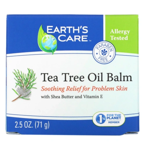 Earth's Care, Бальзам с маслом чайного дерева Balm, 2,5 унц. (71 г)