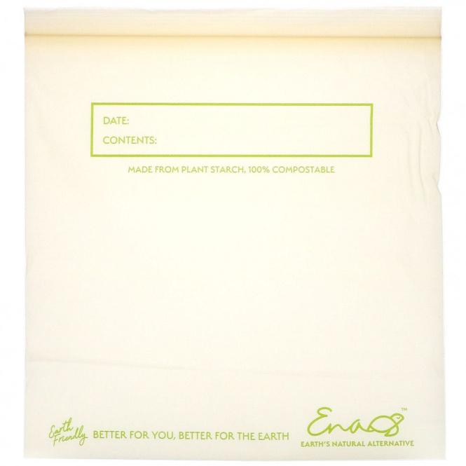 Earth's Natural Alternative, Компостируемые повторно закрывающиеся пакеты, размер галлона, 50 штук