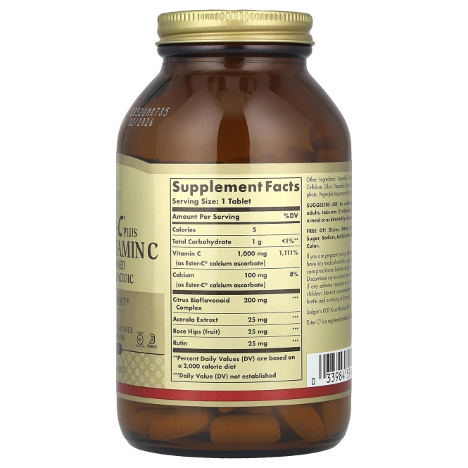 Солгар Эстер-С 1000 мг плюс Витамин C, 180 таблеток