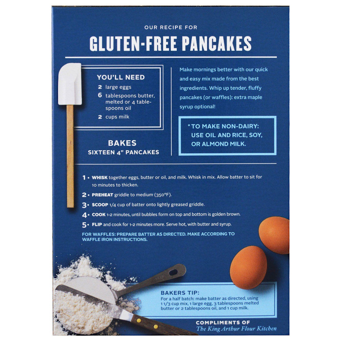 King Arthur Flour, Смесь для блинов без глютена, 425 г