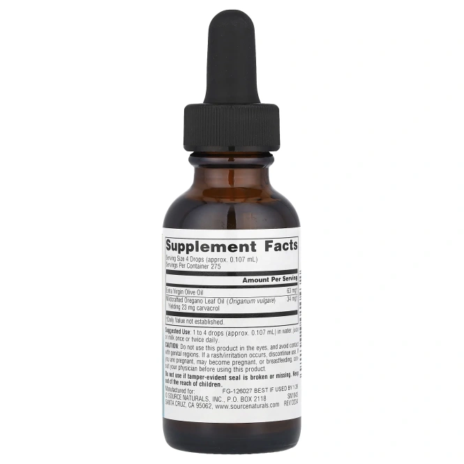 Source Naturals, Масло орегано для здоровья, 1 жидкая унция (29.57 мл)