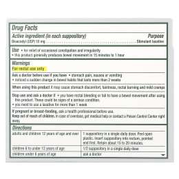 Dulcolax, лечебные слабительные свечи, 28 свечей в форме удобной формы